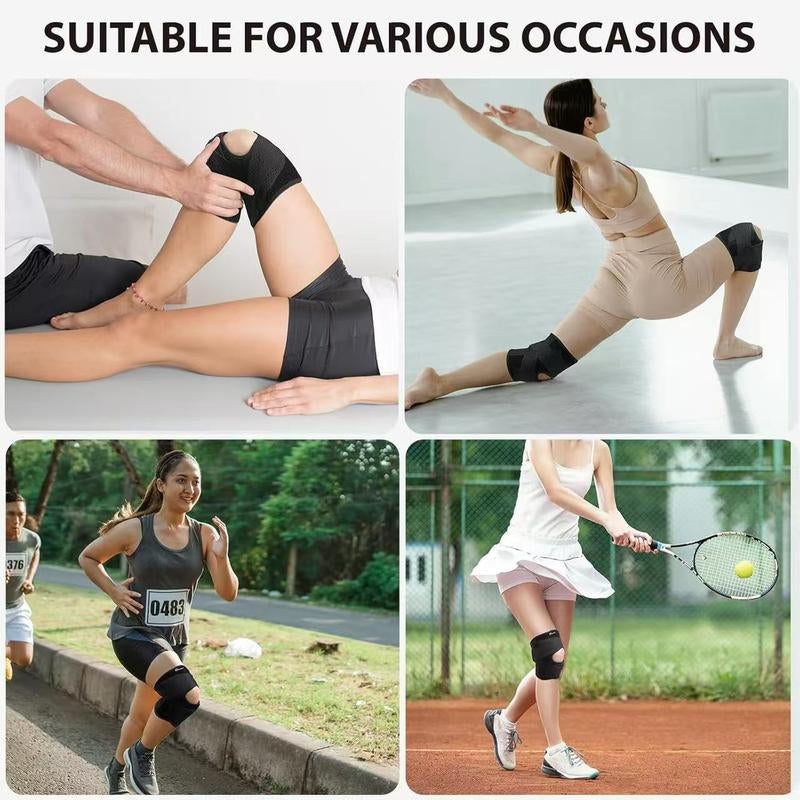 Professional Knee Brace with Side Stabilizers and Adjustable Compression Support for Men and Women, Includes Patella Pad for Pain Relief from Meniscus Tear, ACL, MCL, and Arthritis Injuries (Black, XL)
